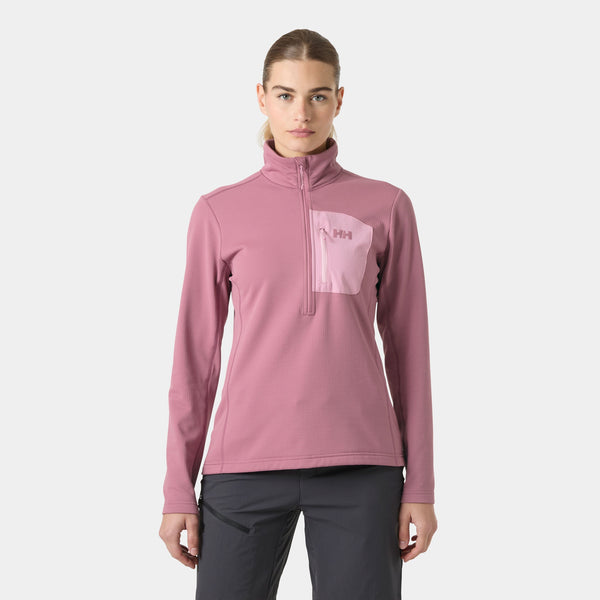 W VERSALITE 1/2 ZIP FLEECE, WILDBERRY, L