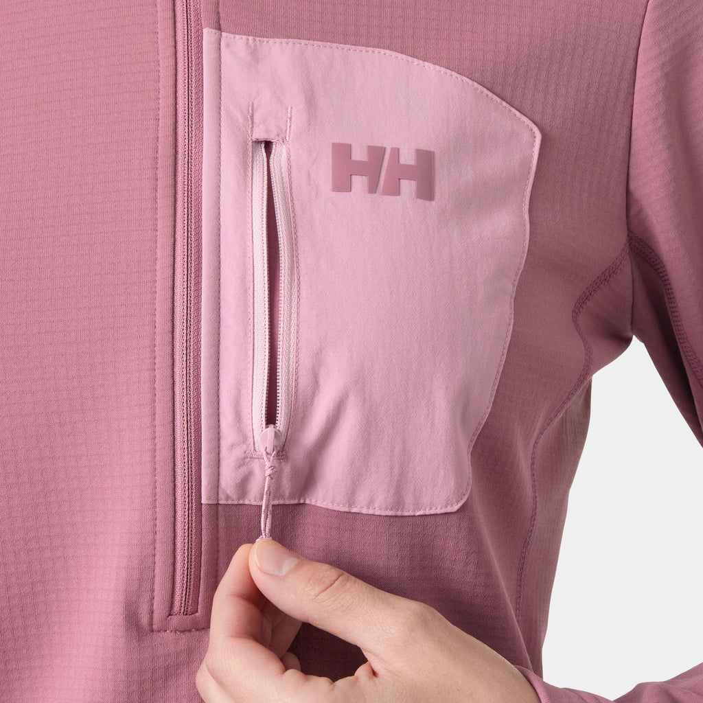 W VERSALITE 1/2 ZIP FLEECE, WILDBERRY, L