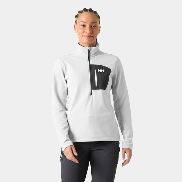 W VERSALITE 1/2 ZIP FLEECE, GREY FOG, L