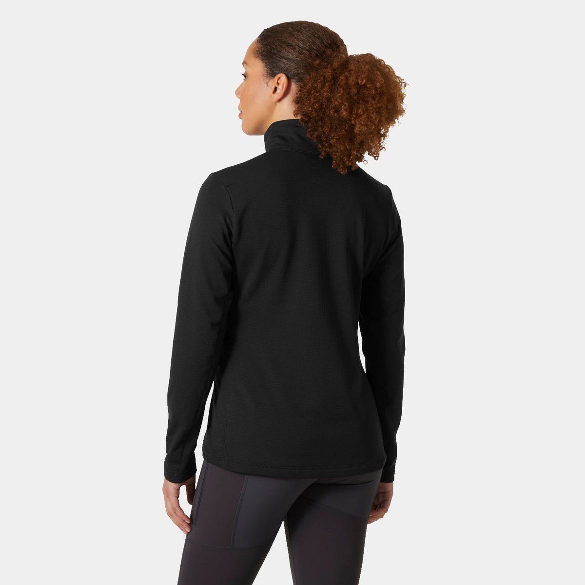 W VERSALITE 1/2 ZIP FLEECE, BLACK, L