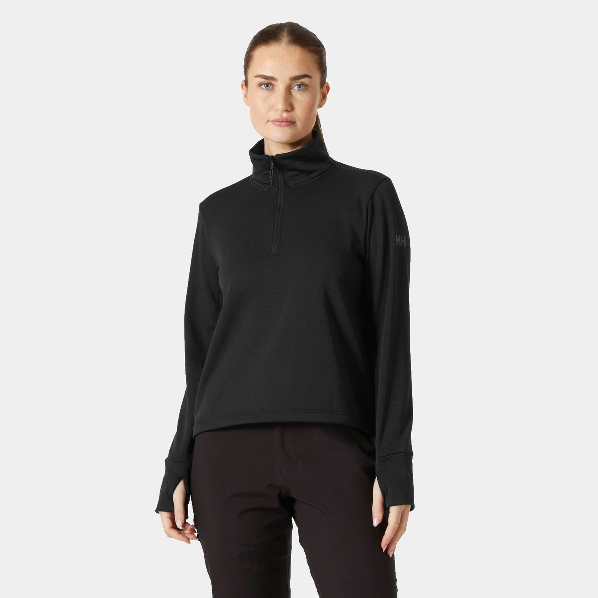 W VERSALITE CINCHED FLEECE, BLACK, L Main image