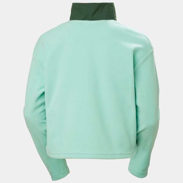 W DAYBREAKER CROPPED FLEECE, LAGOON, L