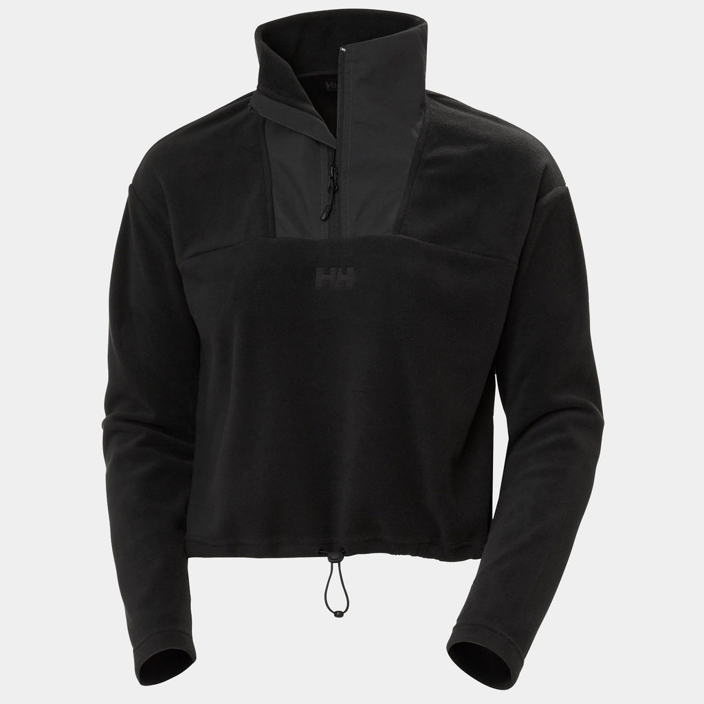 W DAYBREAKER CROPPED FLEECE, BLACK, L