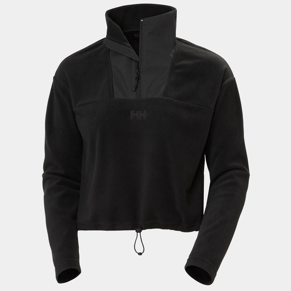 W DAYBREAKER CROPPED FLEECE, BLACK, L