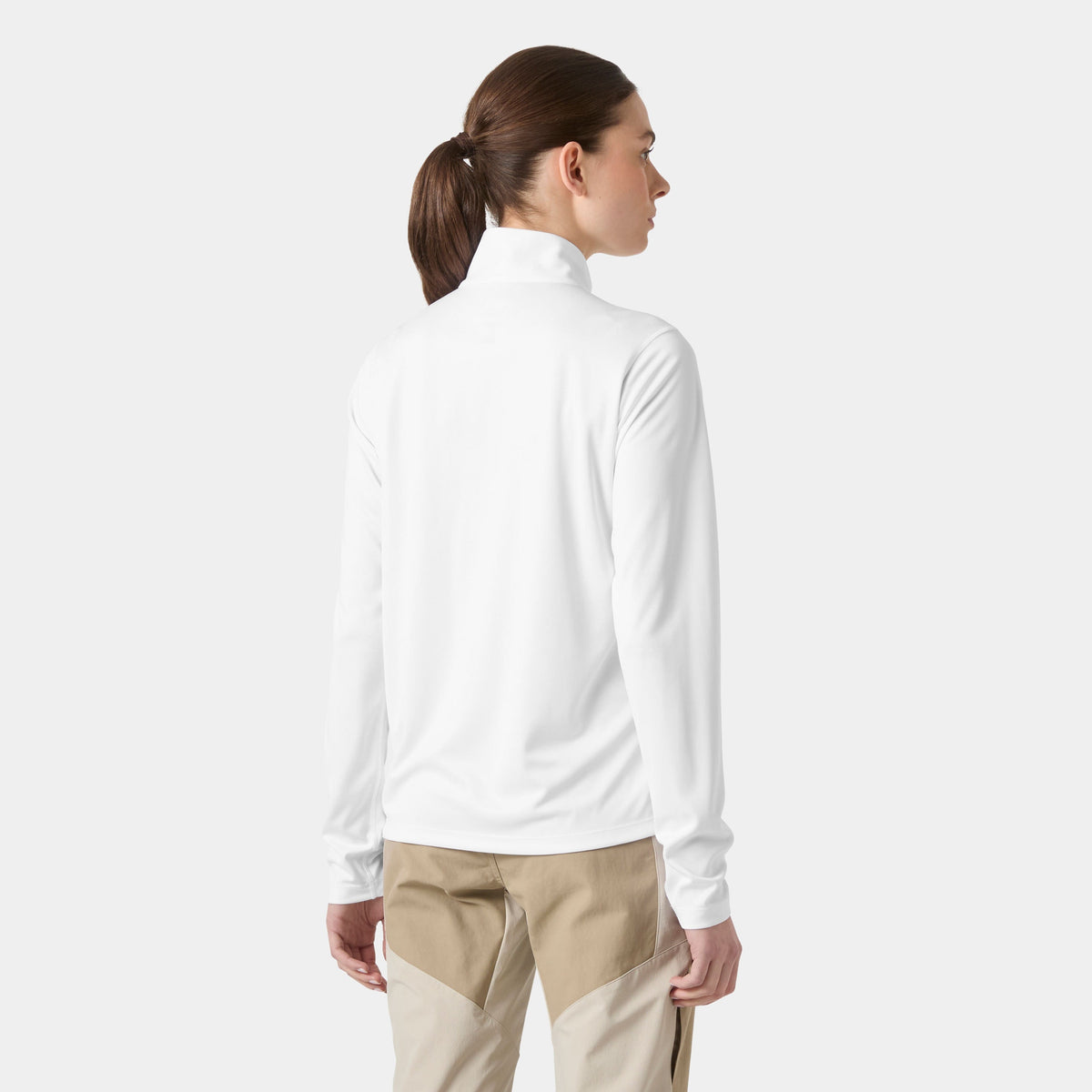 W HH TECH 1/2 ZIP, WHITE, L