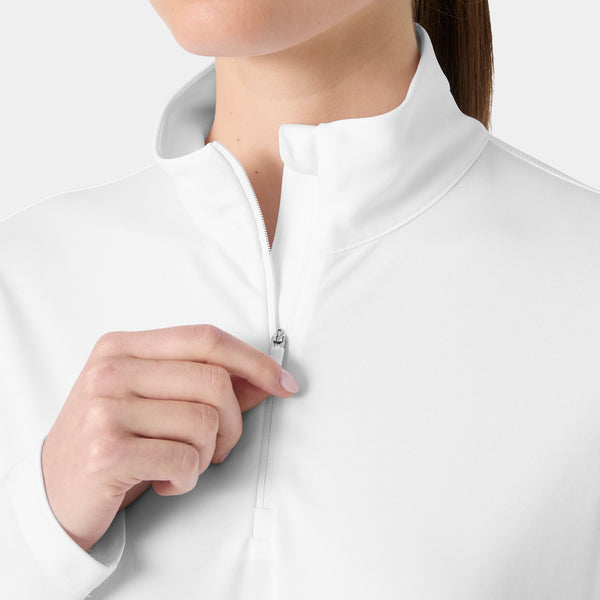 W HH TECH 1/2 ZIP, WHITE, L