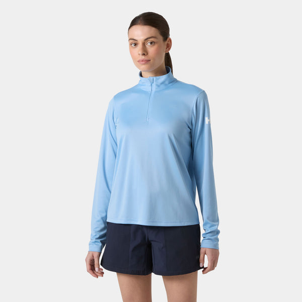 W HH TECH 1/2 ZIP, BRIGHT BLUE, L