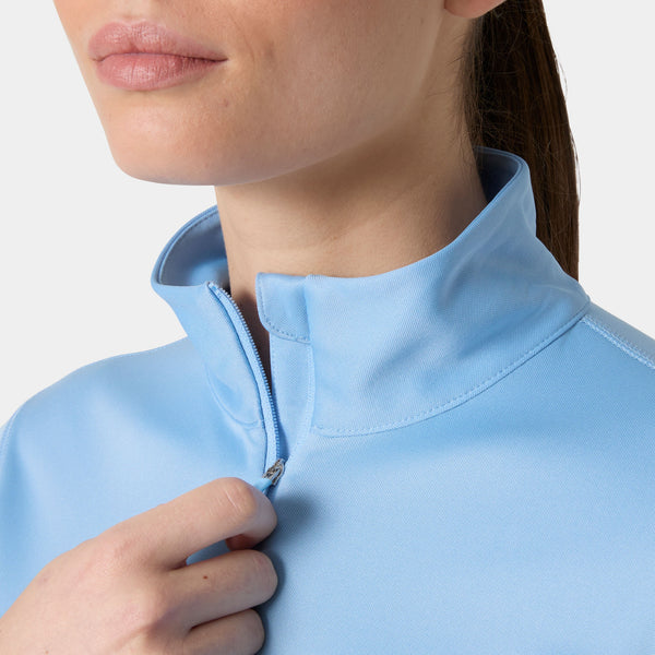 W HH TECH 1/2 ZIP, BRIGHT BLUE, L