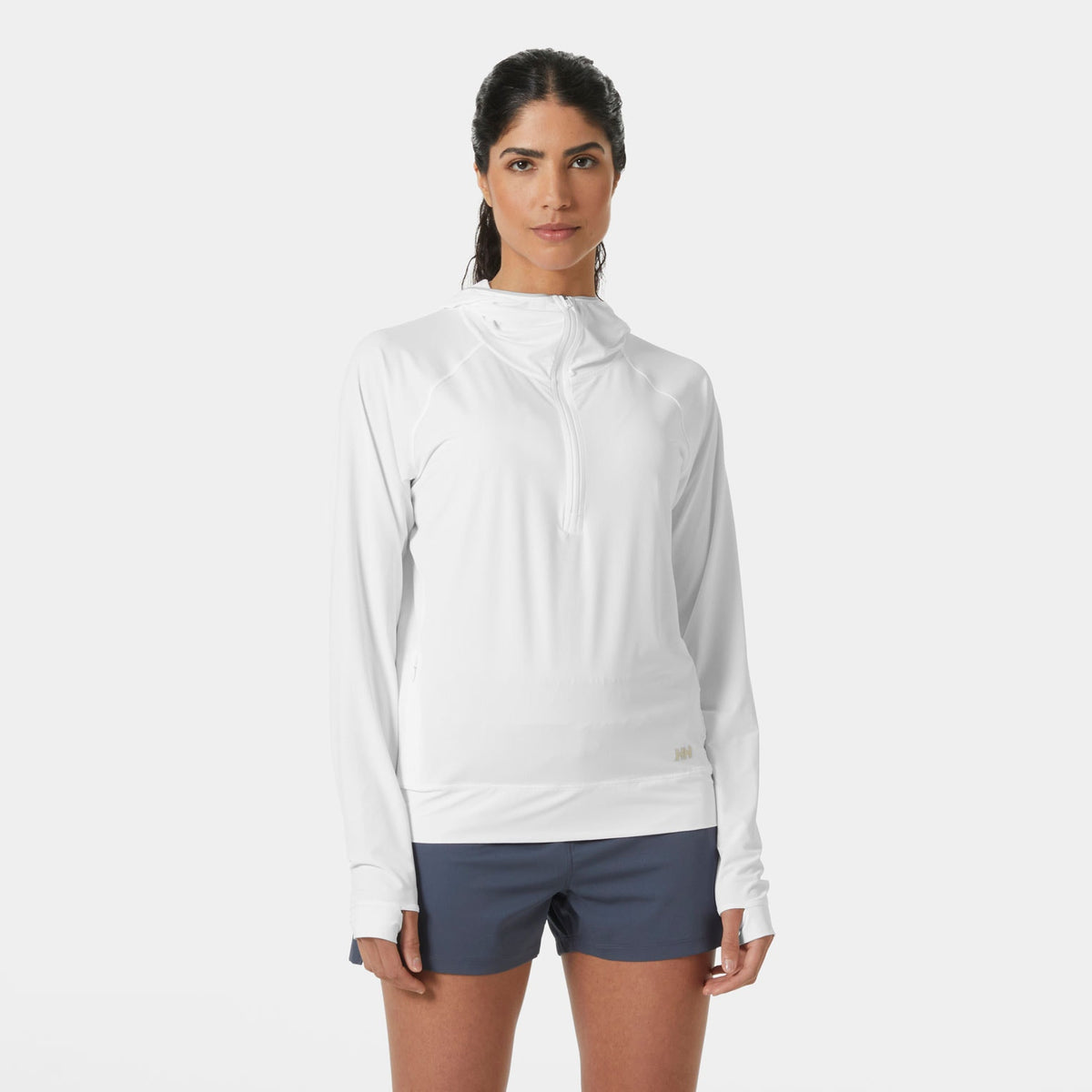 W SHINE SOLEN 1/2 ZIP HOODIE, WHITE, XL