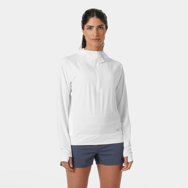 W SHINE SOLEN 1/2 ZIP HOODIE, WHITE, XL