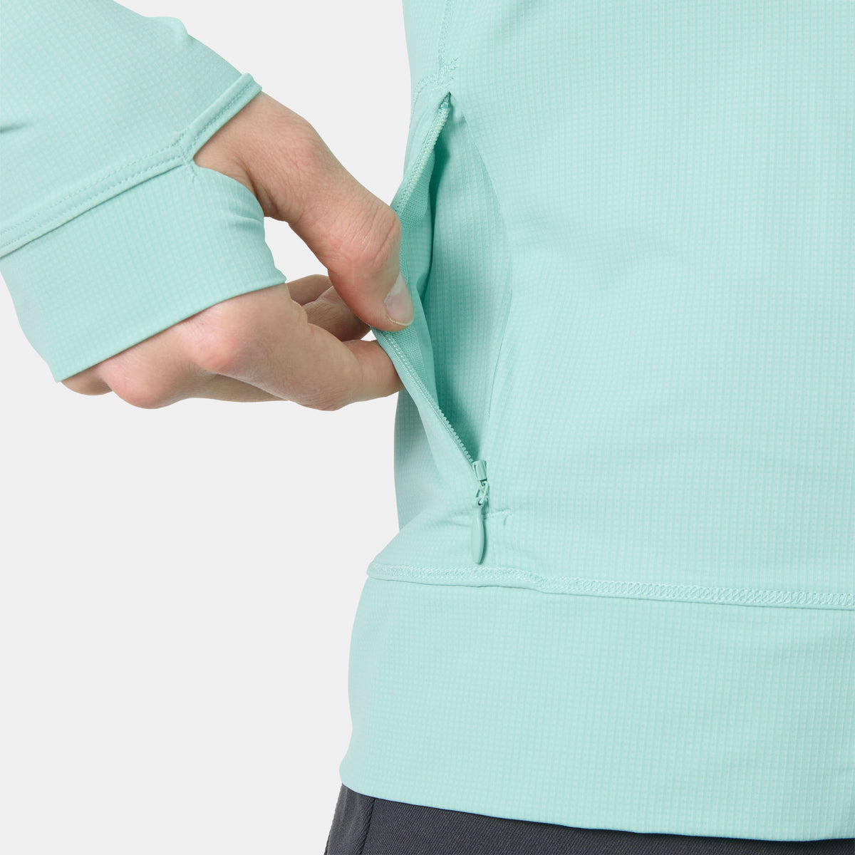 W SHINE SOLEN 1/2 ZIP HOODIE, LAGOON, M
