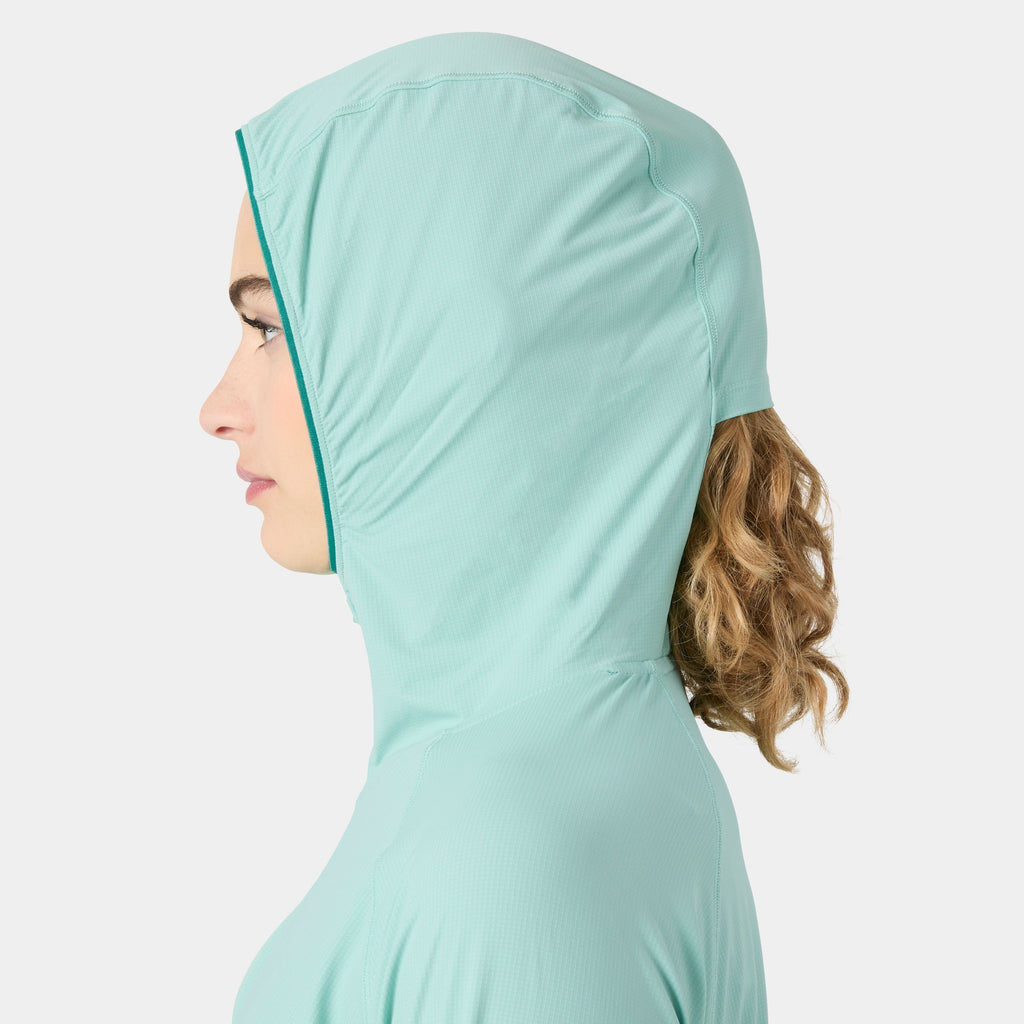 W SHINE SOLEN 1/2 ZIP HOODIE, LAGOON, M