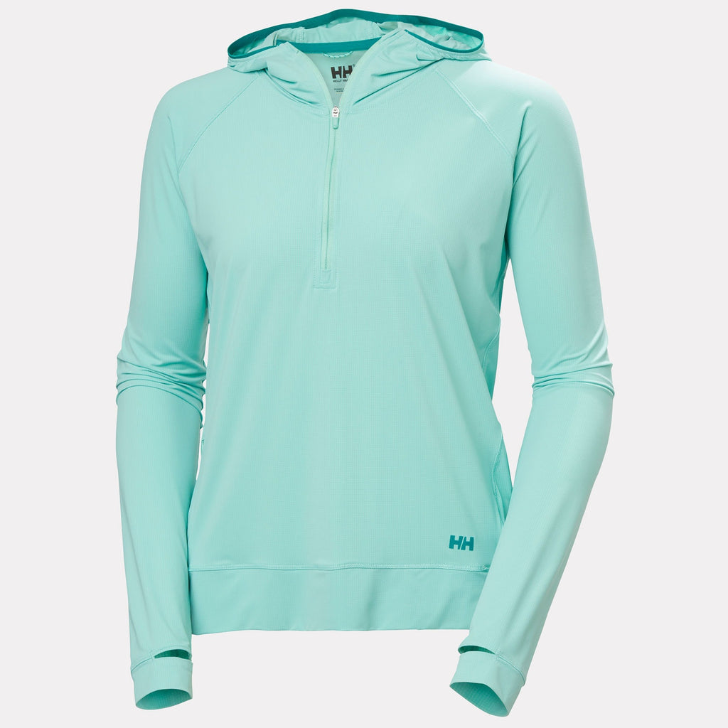 W SHINE SOLEN 1/2 ZIP HOODIE, LAGOON, M