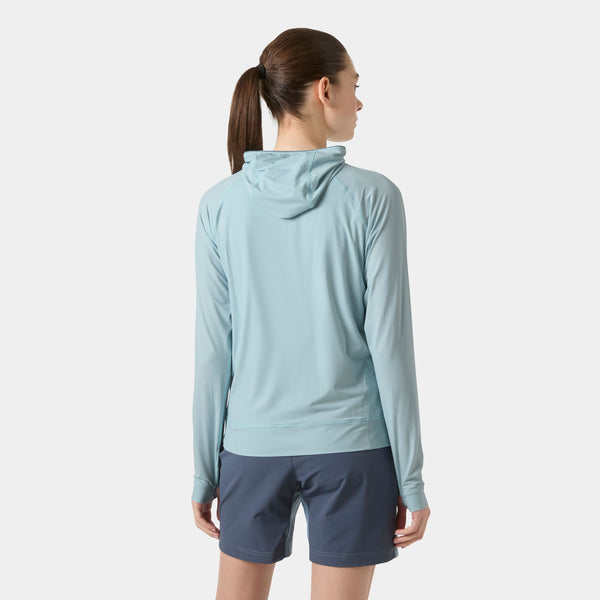 W SHINE SOLEN 1/2 ZIP HOODIE, BARELY BLUE, L