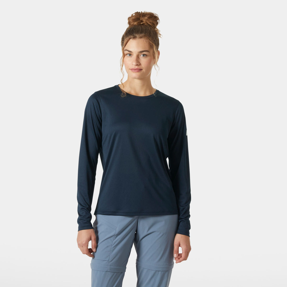 W HH TECH CREW LS 20, NAVY, L