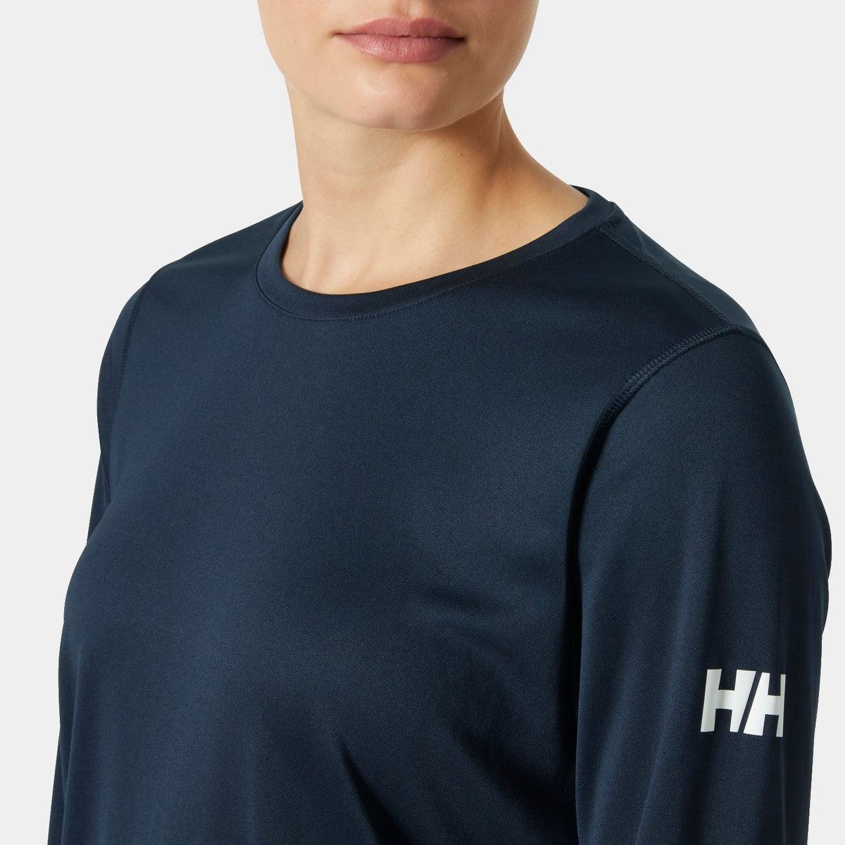 W HH TECH CREW LS 20, NAVY, L