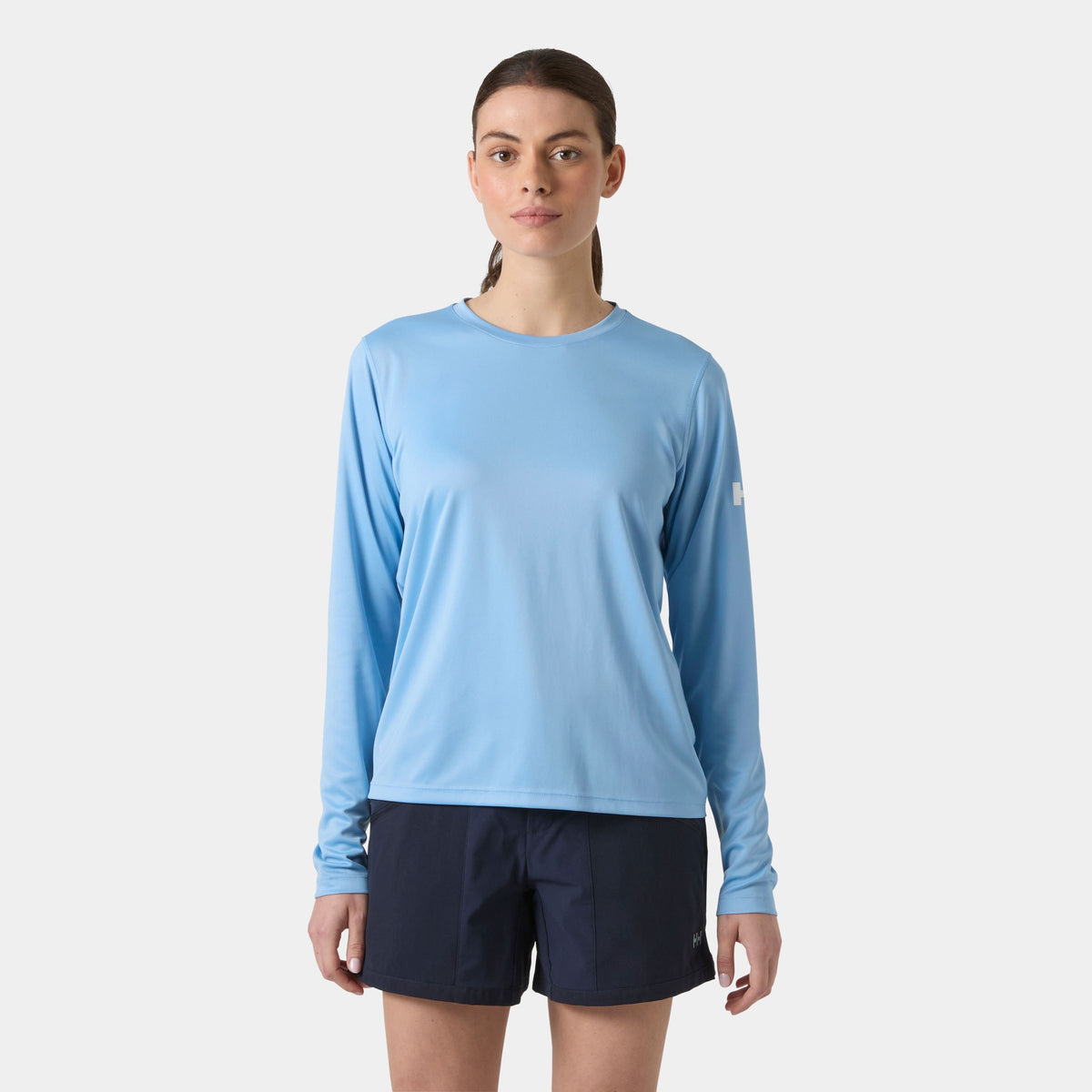 W HH TECH CREW LS 20, BRIGHT BLUE, L