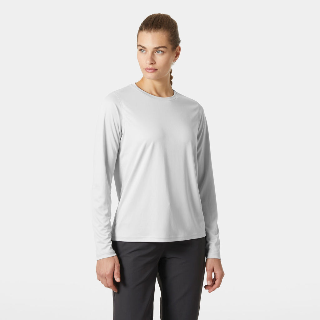 W HH TECH CREW LS 20, GREY FOG, L