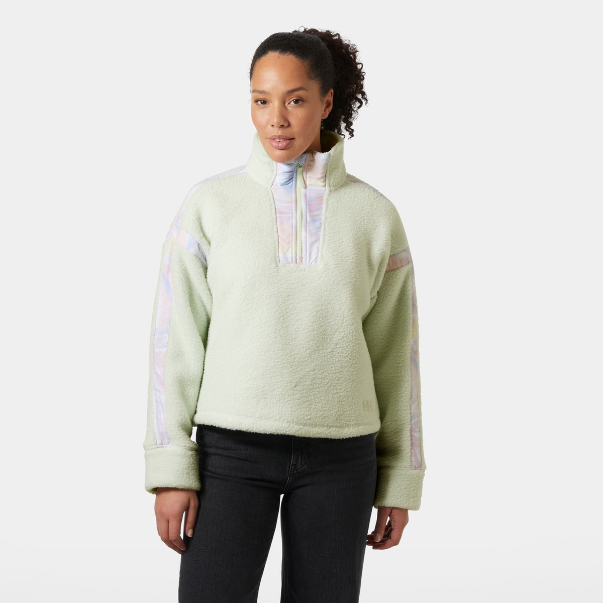 W IMPERIAL PILE ZIP PULLOVER, SEAFOAM REF, L Main image