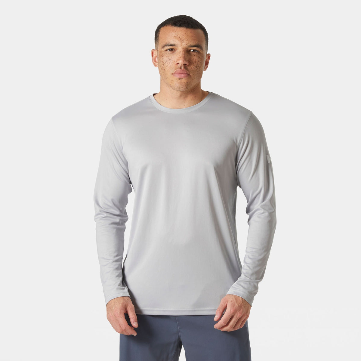 HH TECH CREW LS 20, GREY FOG, XXL
