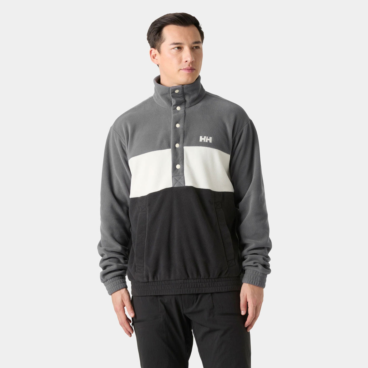 DAYBREAKER HUGG SNAP FLEECE, BLACK, XXL