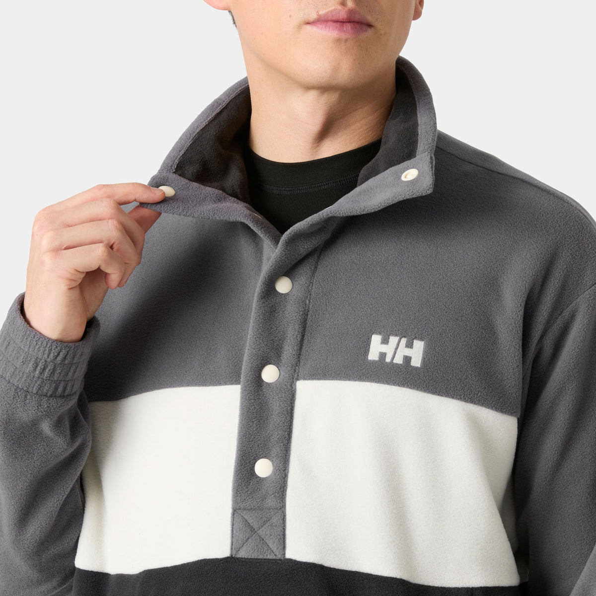 DAYBREAKER HUGG SNAP FLEECE, BLACK, XXL