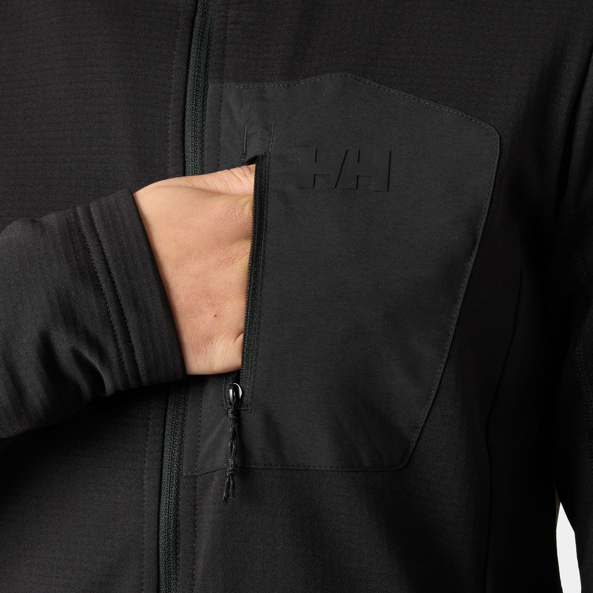 W VERSALITE FLEECE JACKET, BLACK, L