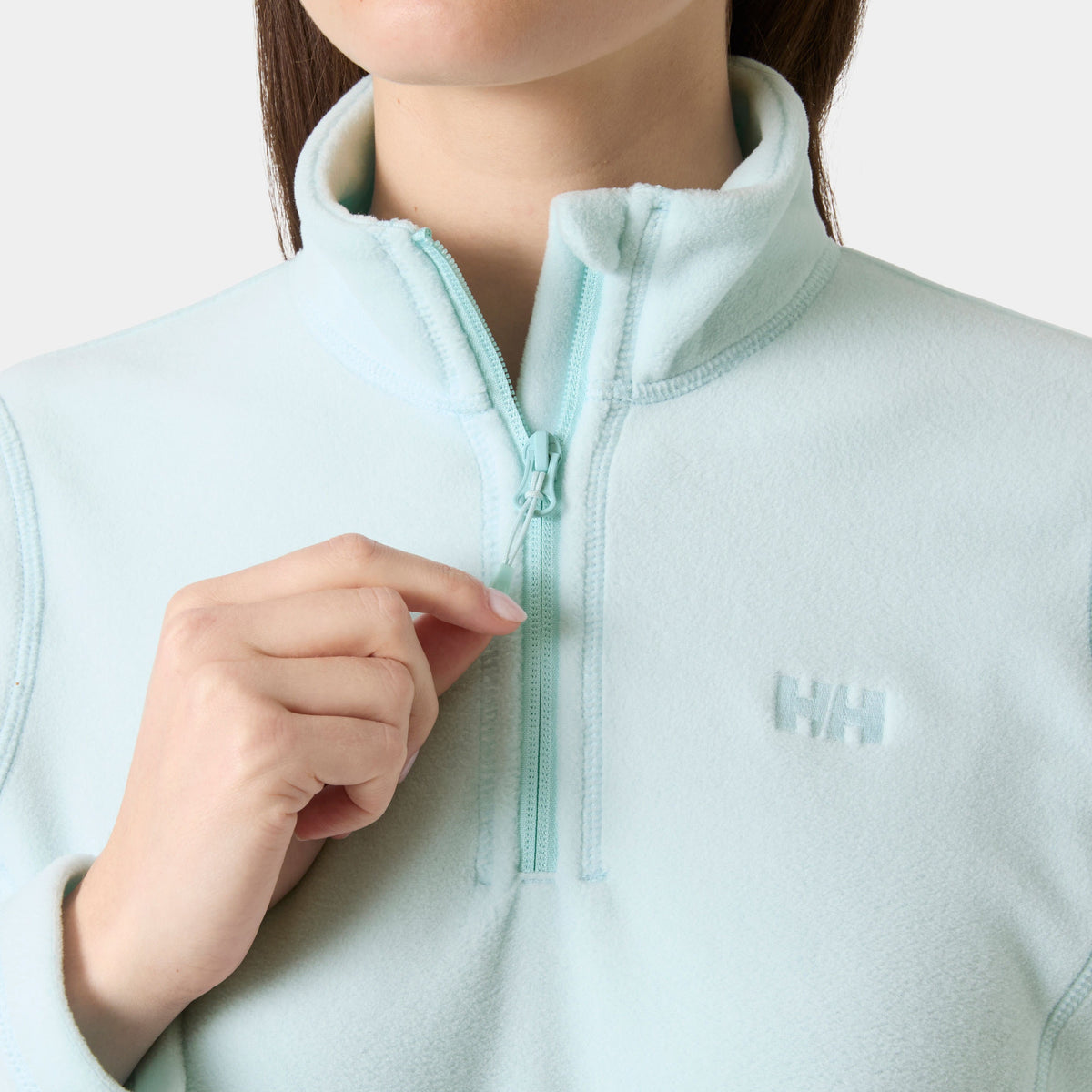 W DAYBREAKER 1/2 ZIP FLEECE, BARELY BLUE, XL