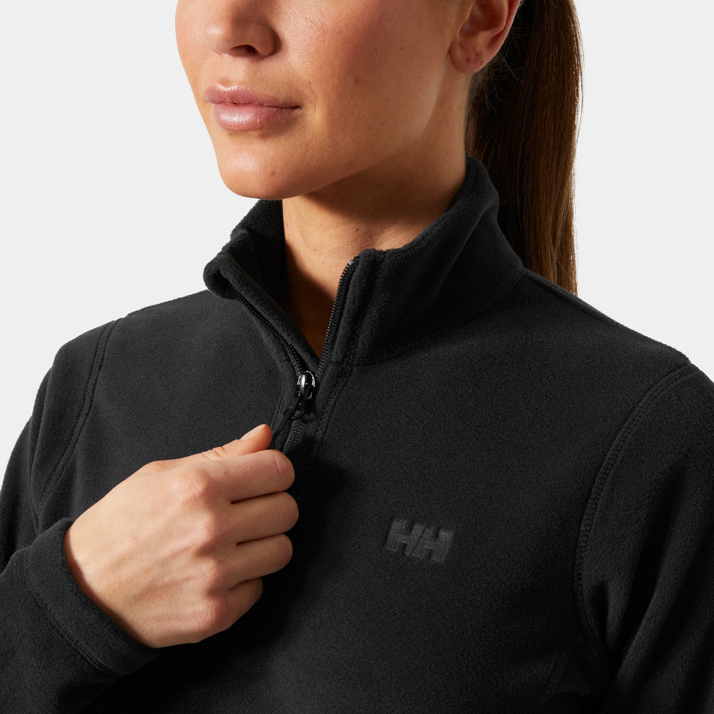 W DAYBREAKER 1/2 ZIP FLEECE, BLACK, XL