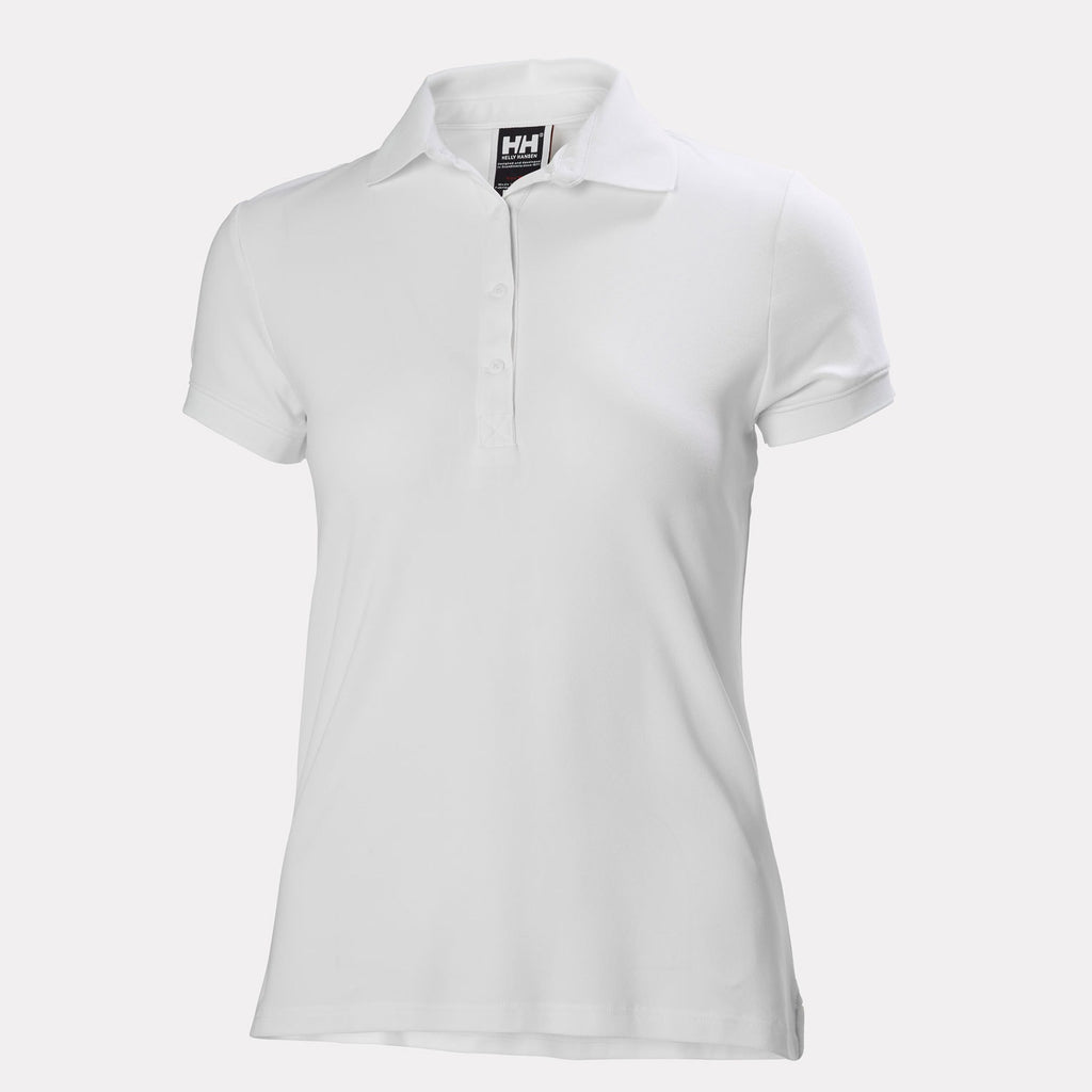 W CREWLINE POLO, WHITE, L