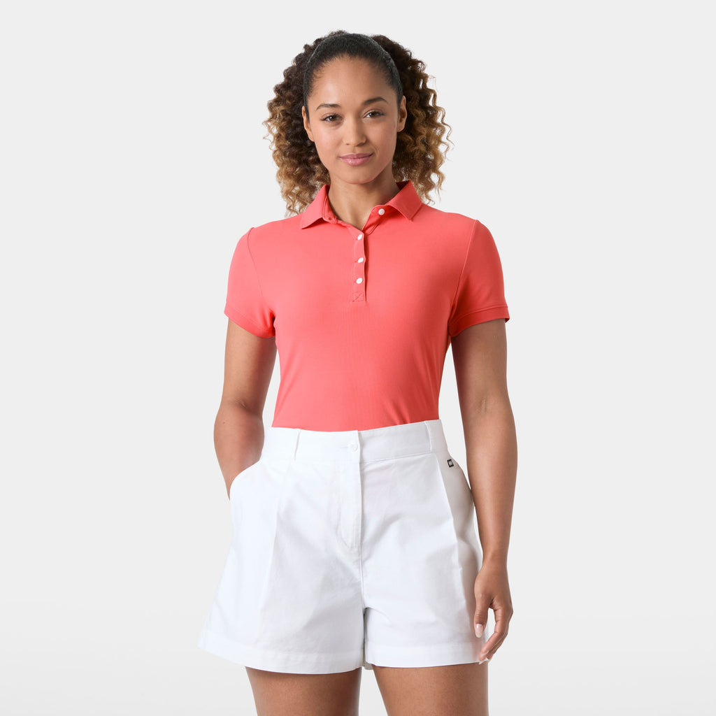 W CREWLINE POLO, SUNSET PINK, XL