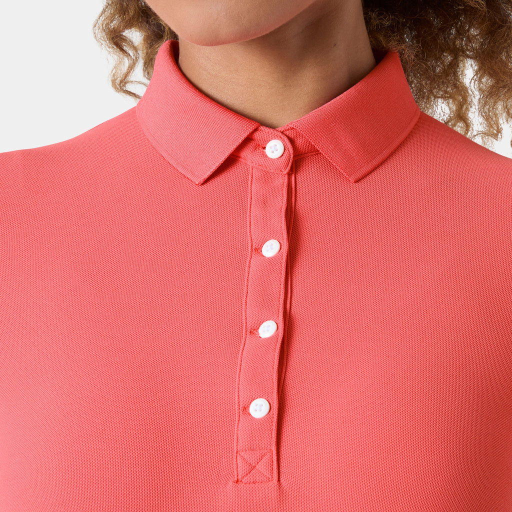 W CREWLINE POLO, SUNSET PINK, XL