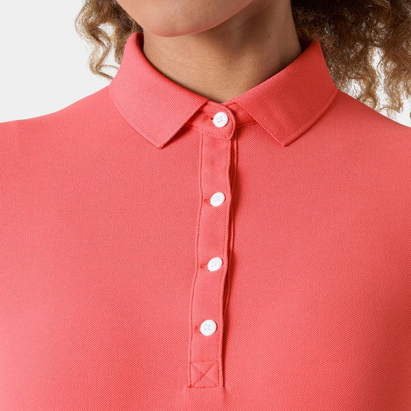 W CREWLINE POLO, SUNSET PINK, XL