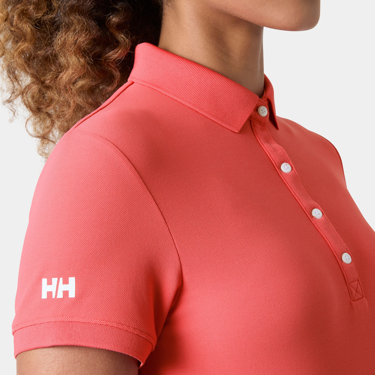 W CREWLINE POLO, SUNSET PINK, XL