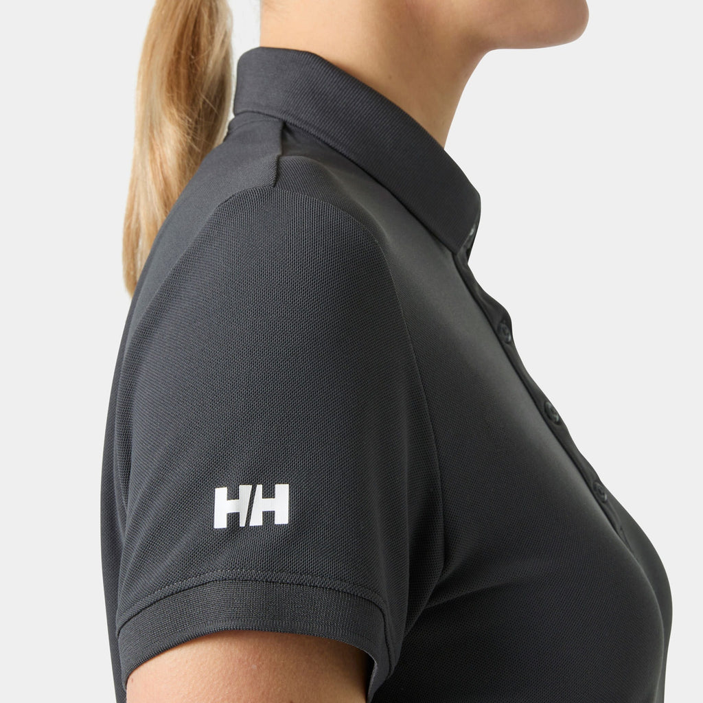 W CREWLINE POLO, EBONY, L