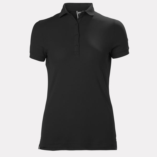 W CREWLINE POLO, BLACK, XXL