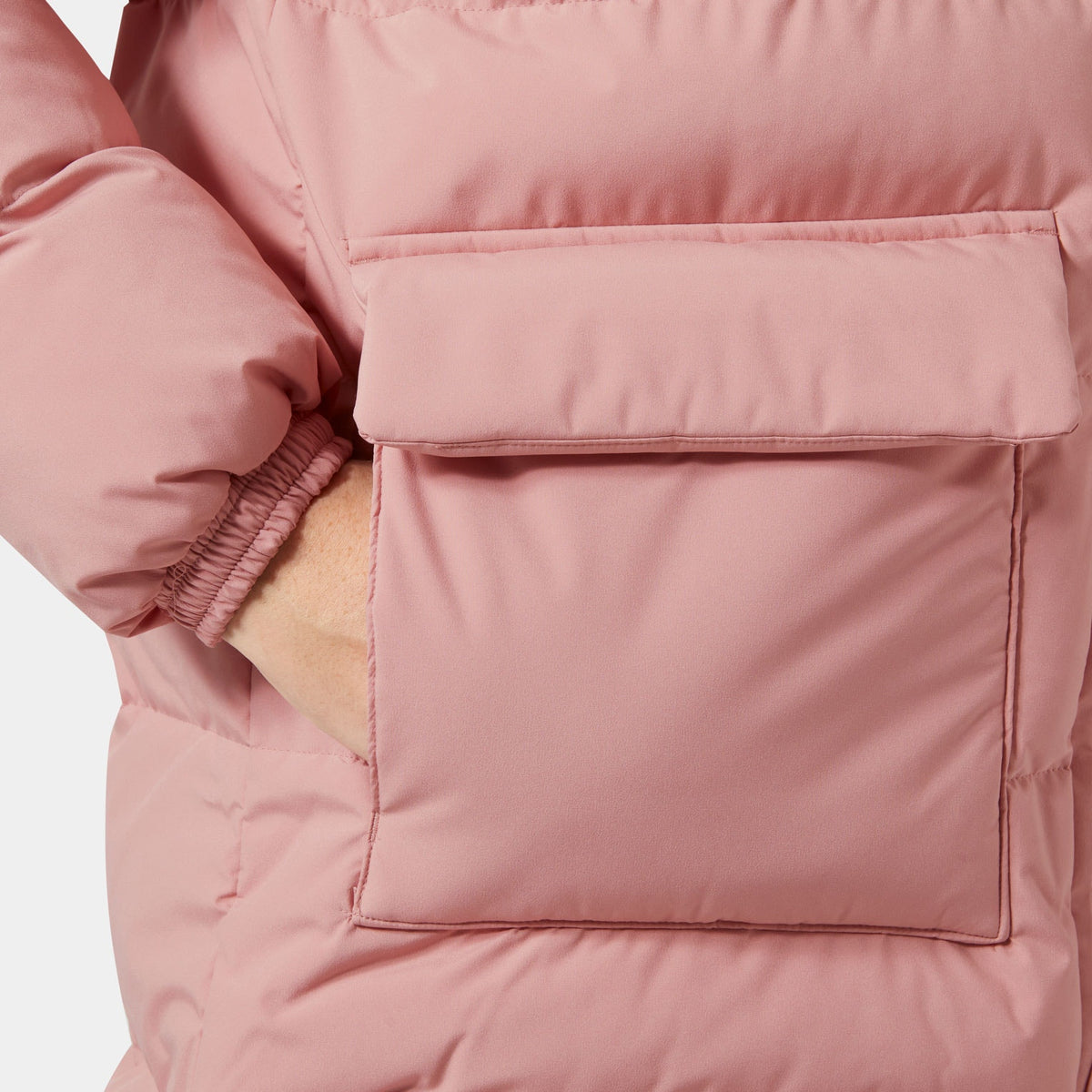W ELLIE PUFFY PARKA, ASH ROSE, L