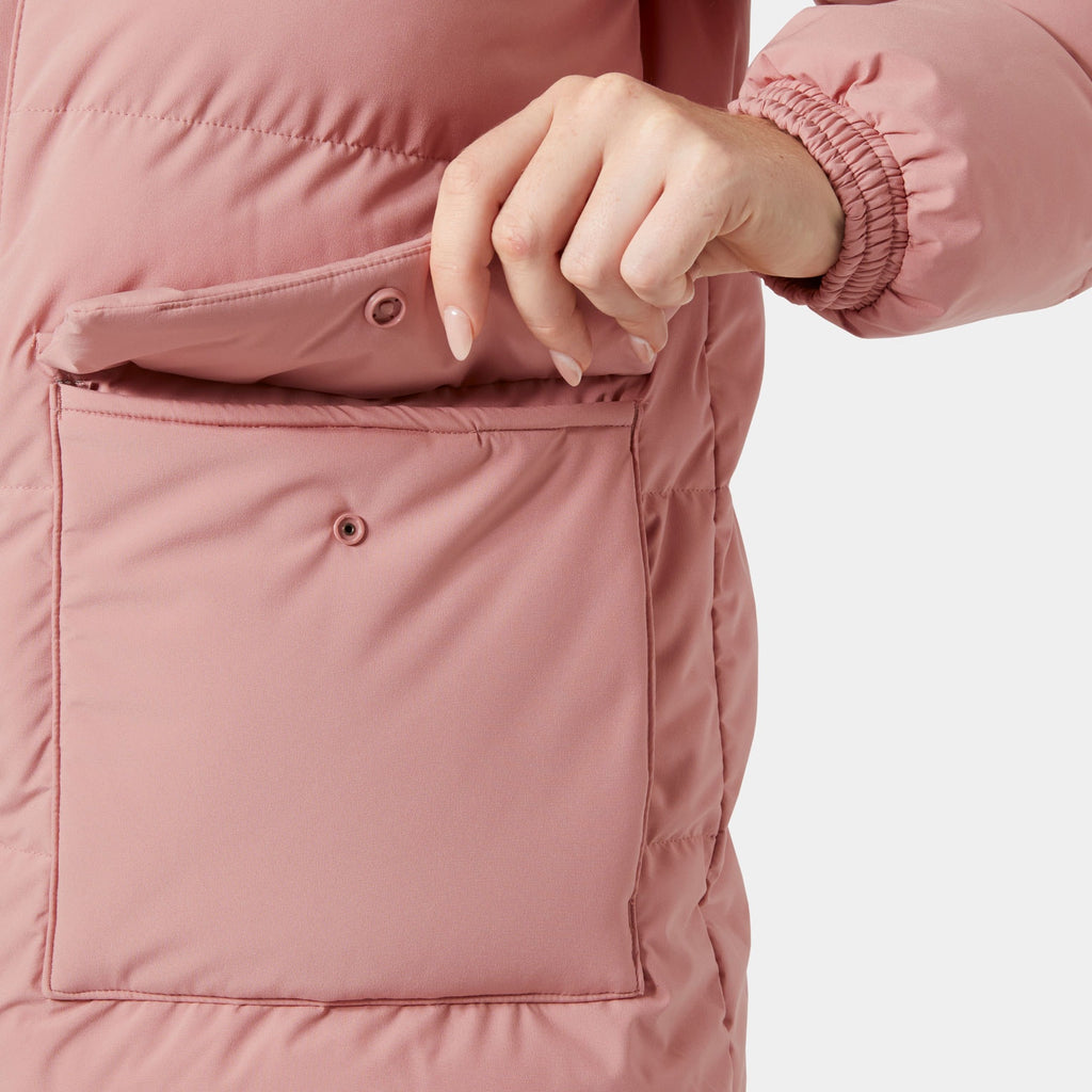 W ELLIE PUFFY PARKA, ASH ROSE, L