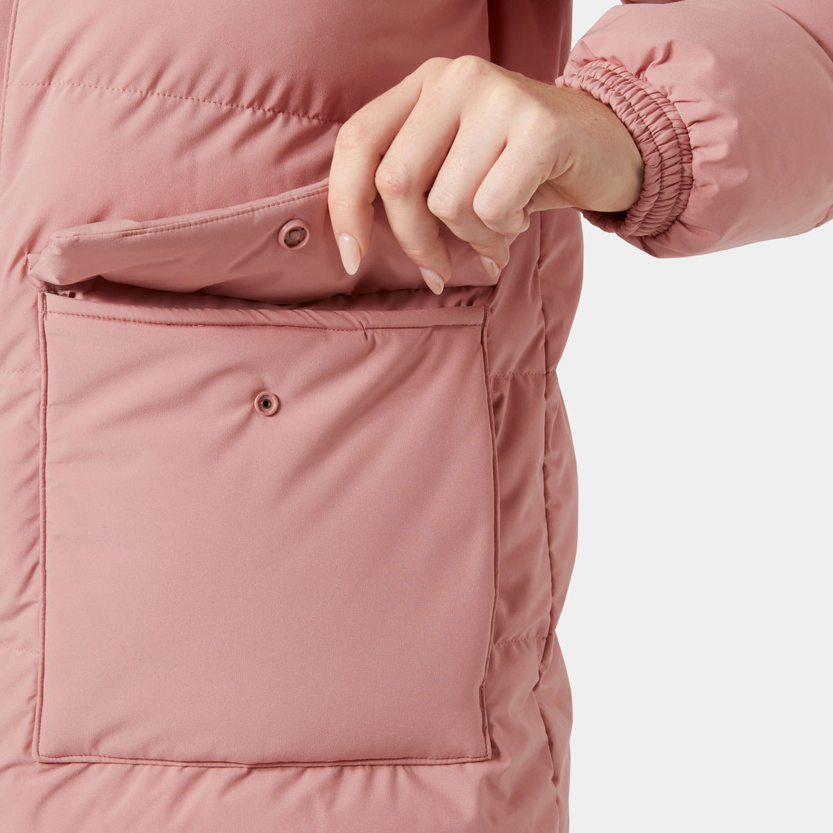 W ELLIE PUFFY PARKA, ASH ROSE, L