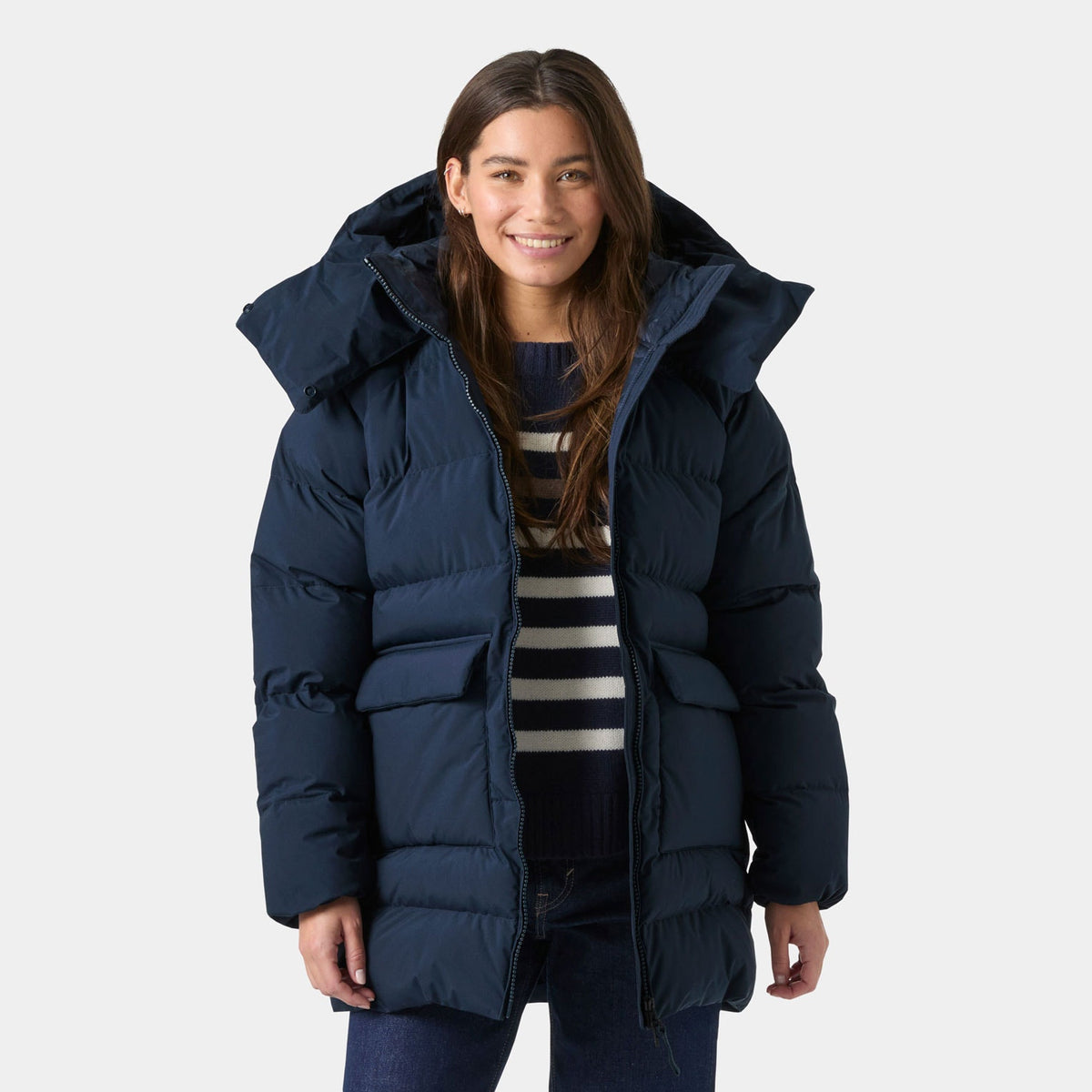 W ELLIE PUFFY PARKA, NAVY, L