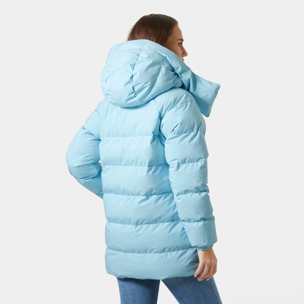 W ELLIE PUFFY PARKA, LIGHT CYAN, L