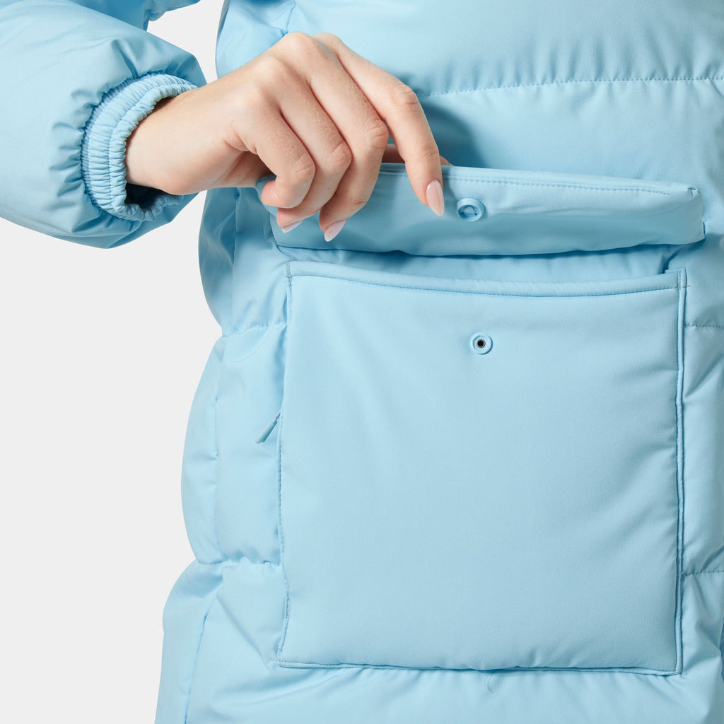 W ELLIE PUFFY PARKA, LIGHT CYAN, L