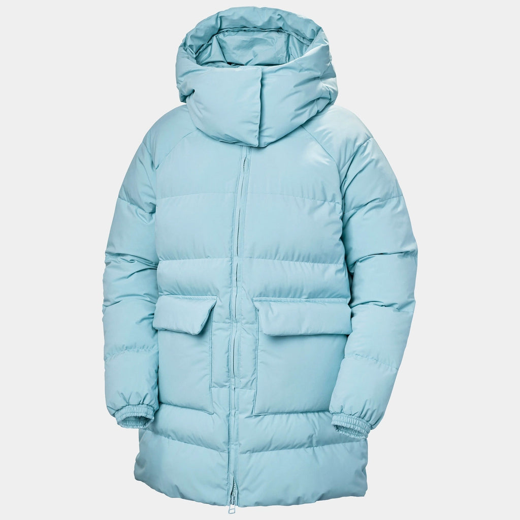 W ELLIE PUFFY PARKA, LIGHT CYAN, L