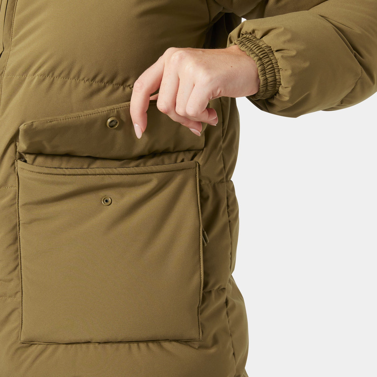 W ELLIE PUFFY PARKA, SEPIA, L