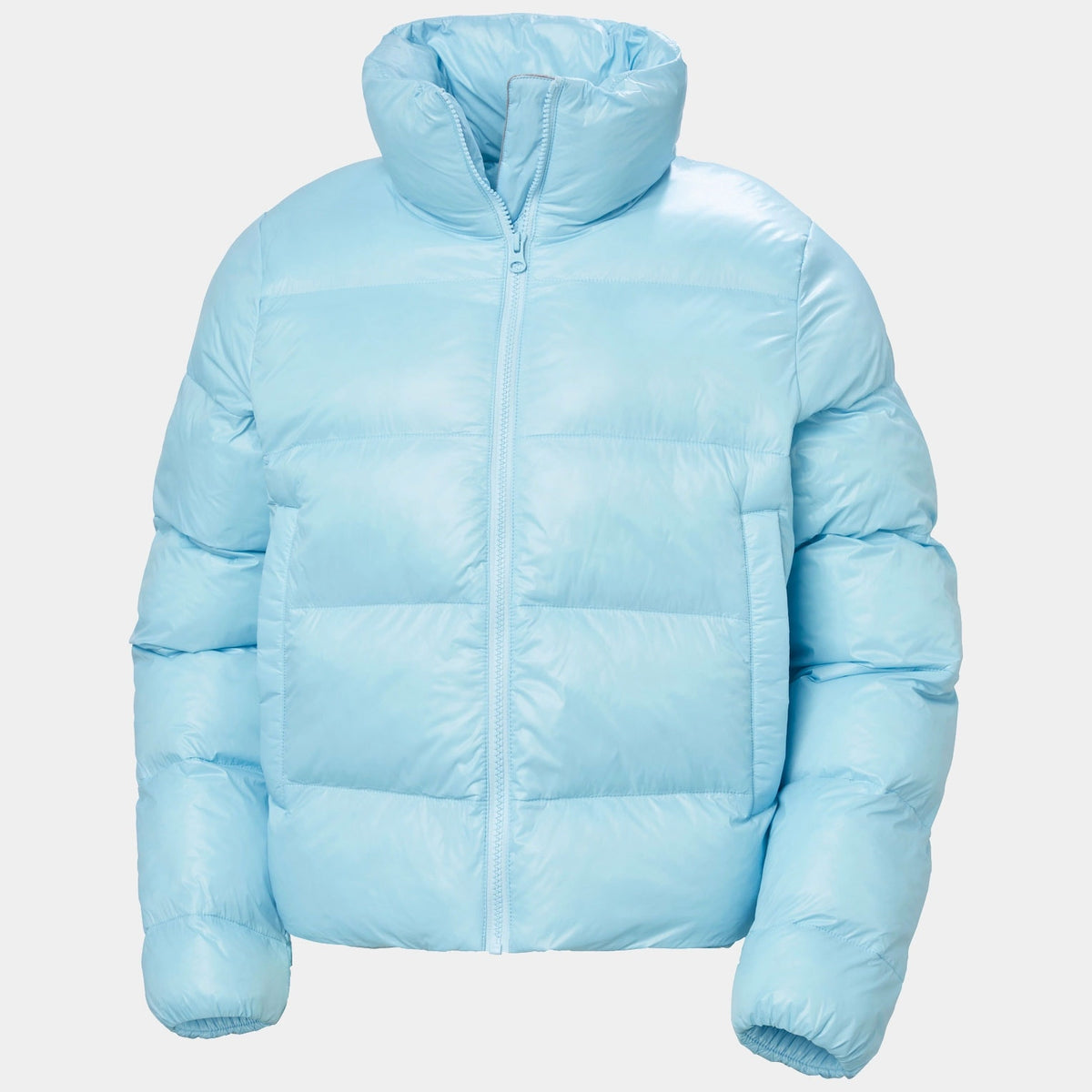 W JADE PUFFER JACKET, LIGHT CYAN, L