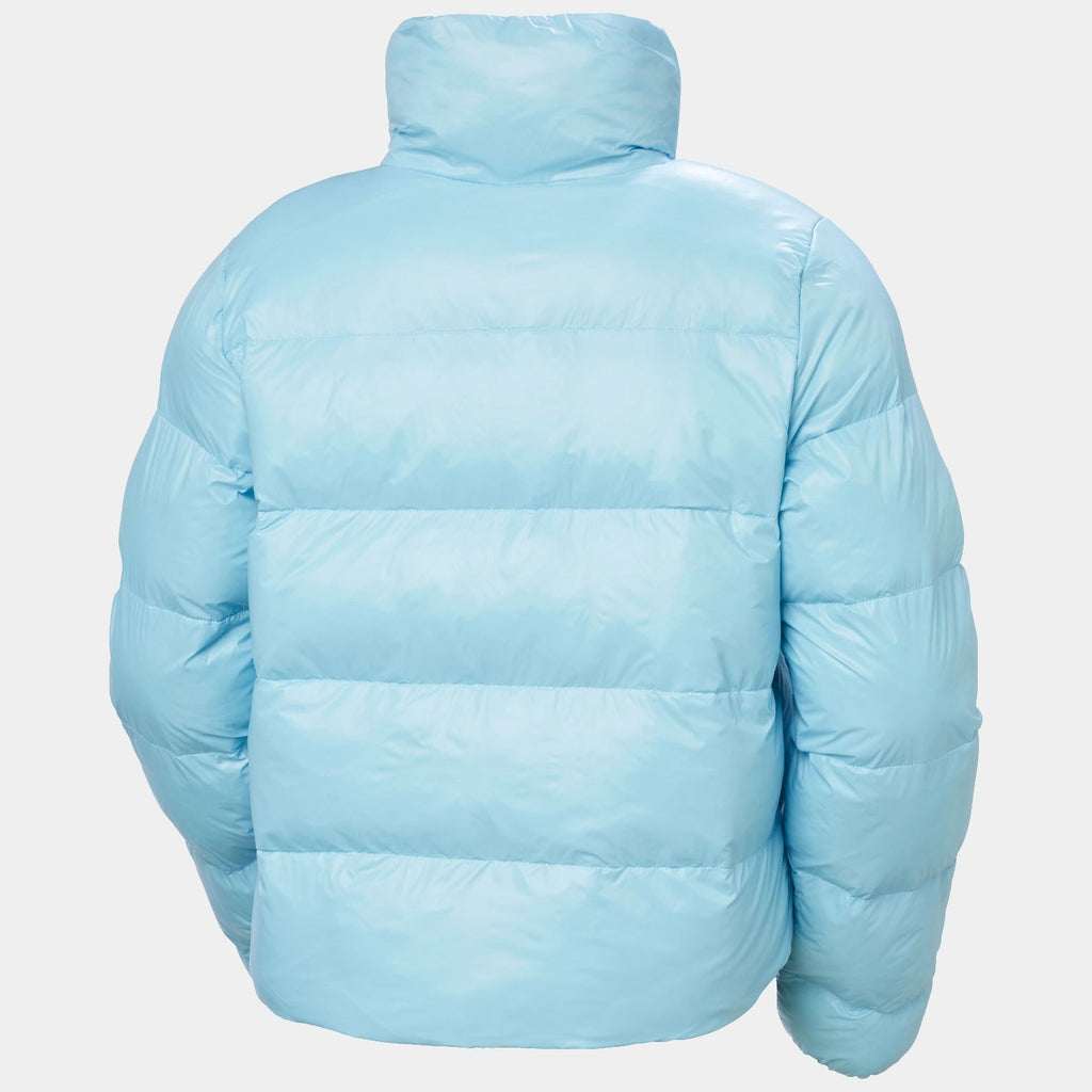 W JADE PUFFER JACKET, LIGHT CYAN, L