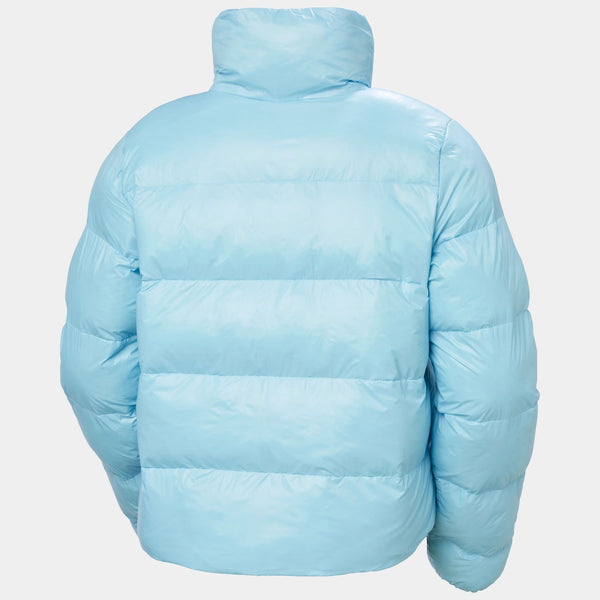 W JADE PUFFER JACKET, LIGHT CYAN, L