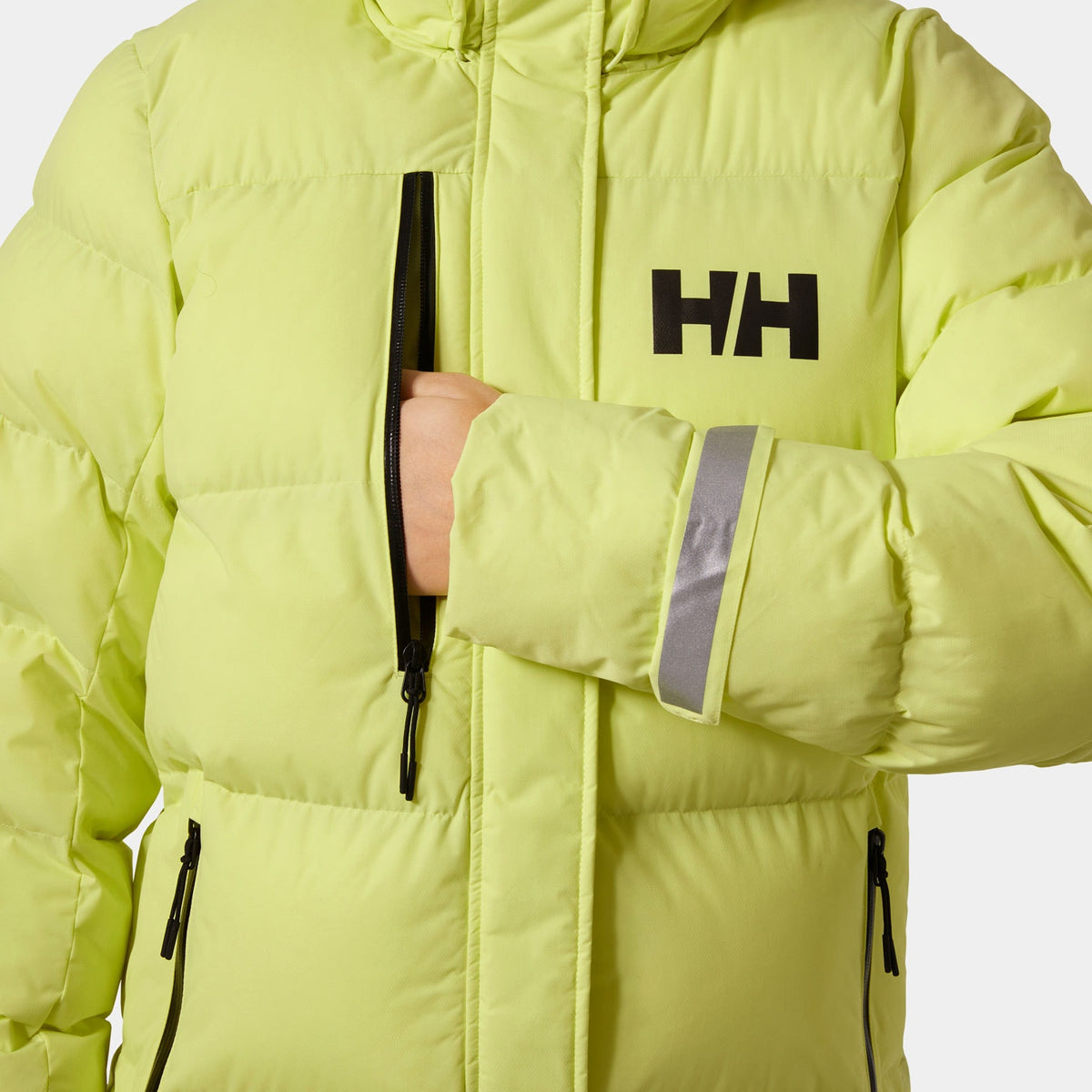 W ADORE PUFFY PARKA, SUNNY LIME, L