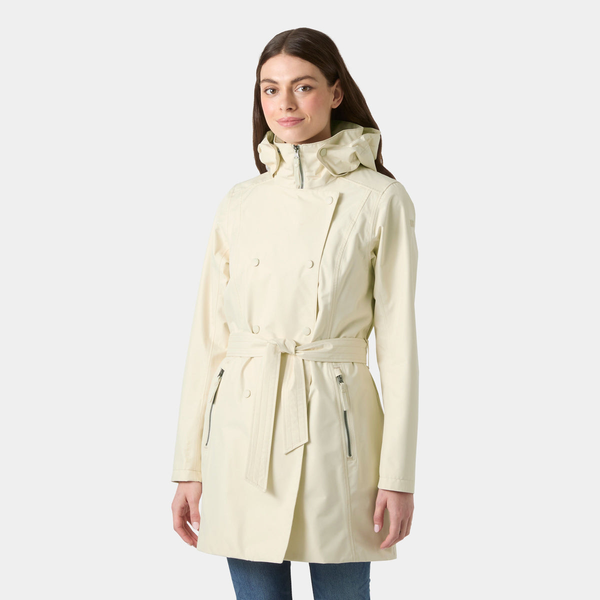 W WELSEY II TRENCH, CREAM, XL