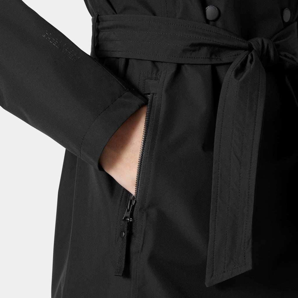 W WELSEY II TRENCH, BLACK, XL